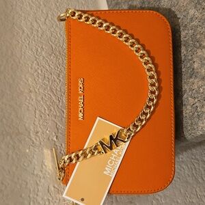 Michael Kors Orange Gold Purse Nwt